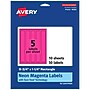 Avery Laser/Inkjet Rectangle Multipurpose Labels, 9.75" x 1.25", Neon Magenta, 50/Pack (94262)~#|#~B9D364A5-3BC7-4EFB-BA2F08057FD4054B_sc7
