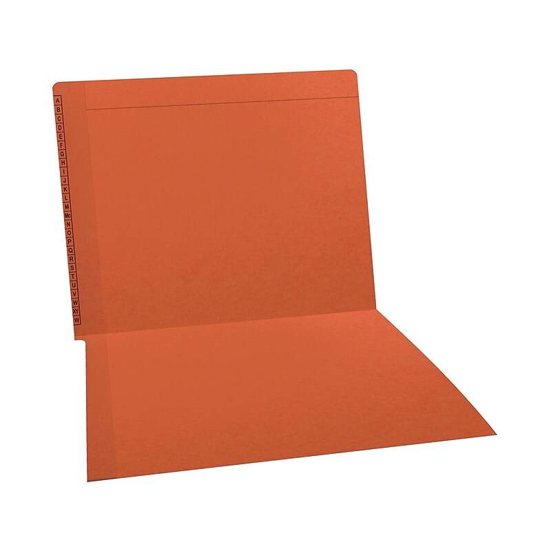 Medical Arts Press Kardex Reinforced End Tab File Folder, Straight Cut, Letter-Size, Orange, 100/Box (F1170-ORG) image 1