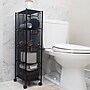 Mind Reader 4-Drawer Mobile Desk Art Supply Organizer with Wheels, Metal, Black (4OPDR-BLK)~#|#~B9DBD38B-C9D6-446A-A4532FC6FBDD8655_sc7