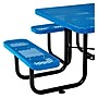 Global Industrial 46" Square Outdoor Steel Picnic Table, Expanded Metal, Blue (277151BL)~#|#~B9E9B368-AA2F-4097-BCBD66A6068F90BA_sc7