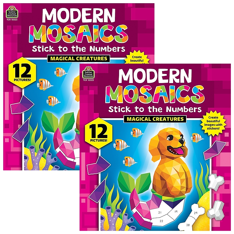 Teacher Created Resources Modern Mosaics: Magical Creatures Activity Book, 2/Bundle (TCR10325-2) image 1