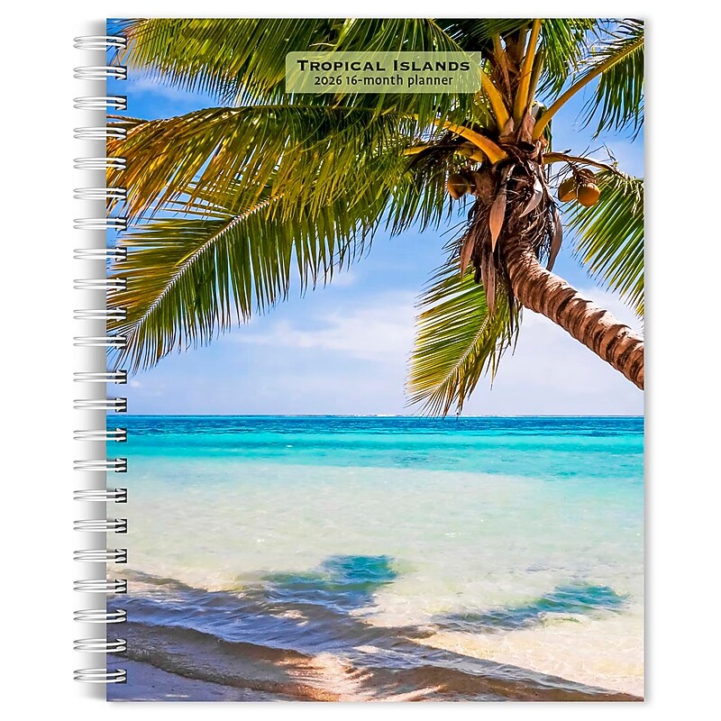 2026 BrownTrout Tropical Islands 6.5" x 7.75" Weekly Planner (9798330705979) image 1