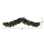 Nearly Natural Flocked Artificial Christmas Garland and Berries, 6' (4462)~#|#~B9F636B5-223D-46C0-9F42F9BA53D273C8_sc7