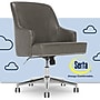 Serta Style Leighton Faux Leather Swivel Home Office Chair, Gray (47925G)~#|#~B9F8FEA0-80D0-4128-845961799ABE91EE_sc7