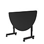 Correll Econoline 48"W x 24"D Adjustable Foldable Training Room Table, Laminate, With Wheels, Black Granite (FTM2448TFHR07)~#|#~B9F92CCA-D779-4655-B689D7E914986D6A_sc7
