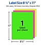 Avery Laser Shipping Labels, 8-1/2" x 11", Assorted Neon, 15 Labels/Pack (5975)~#|#~B9FA1B5E-49BF-4477-8B864C9C51E30266_sc7