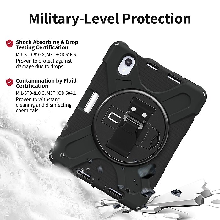 CODi Rugged Case for iPad Mini A17 Pro & iPad Mini 6, Black