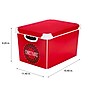 Simplify Christmas Wreath Storage Tote Bin with Lid, Plastic, Red (9081-A)~#|#~BA006A0B-EEFB-49E9-A3CEA911ED9F4397_sc7