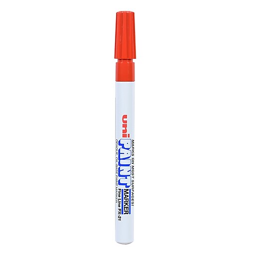 Red Paint Markers Pens - Single color 12pcs Permanent Oil Based