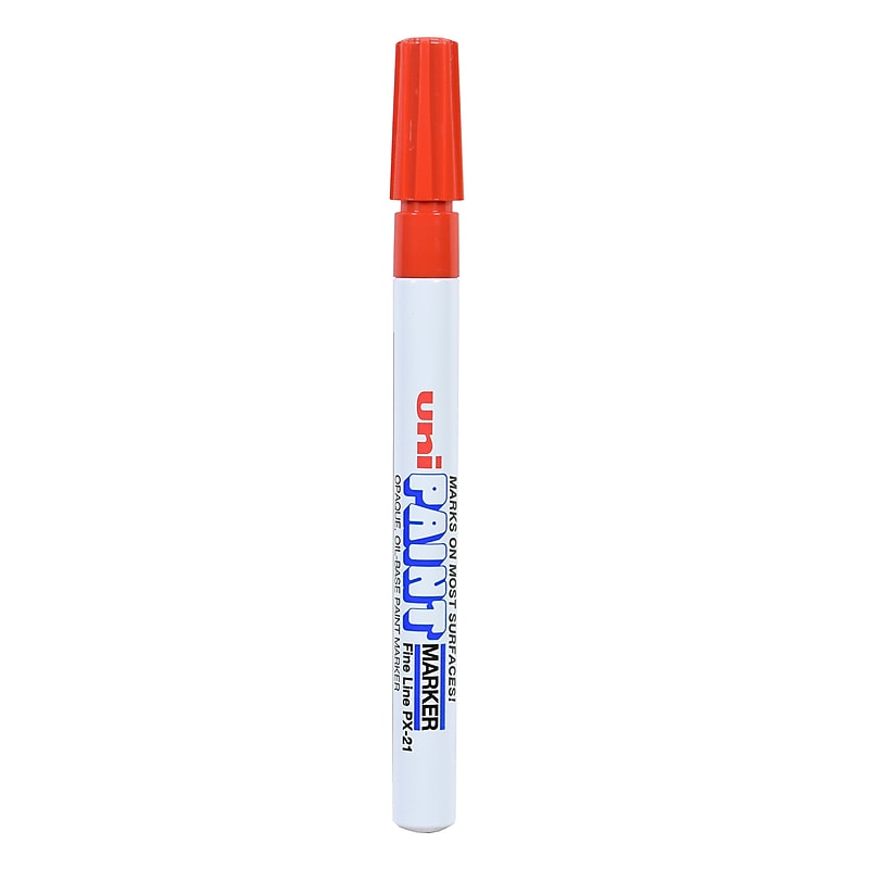 uni PAINT PX-21 Oil-Based Paint Marker, Fine Line, Red (63702) image 1