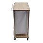 Household Essentials 3-Section Rolling Laundry Sorter with Lid, Laminated Wood, Ashwood (7050-1)~#|#~BA03E8A5-831D-4555-951E59EDCA3ED6EF_sc7