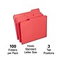 Staples Reinforced File Folders, 1/3-Cut Tab, Letter Size, Red, 100/Box (ST508978-CC)~#|#~BA06C53F-3453-47B1-908A2373C5AEBDF6_sc7