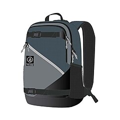 Volcom Crossline Laptop Backpack, Large, Dark Slate/Grey (D6532513