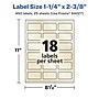 Avery Pearlized Ivory Rectangle Multipurpose Labels, 1-1/4" x 2-3/8", Ivory, 450/Pack (94227)~#|#~BA0BBCFC-5AD8-4795-8679F676FC1100CD_sc7