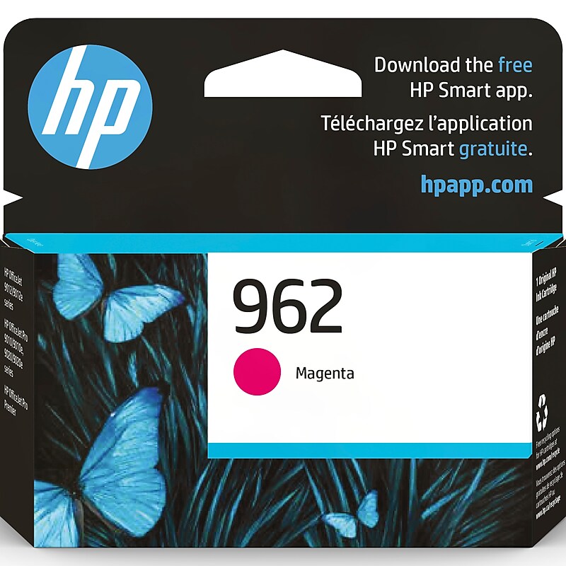 HP 962 Magenta Standard Yield Ink Cartridge, Prints Up to 700 Pages (3HZ97AN#140) image 1