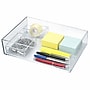 Azar Large Stackable Plastic Storage Bin, 2.5" x 8.62"x 6.5", Clear, 4/Pack (556735-4PK)~#|#~BA163FB0-50A9-47C1-B74AE08F8EB345E3_sc7