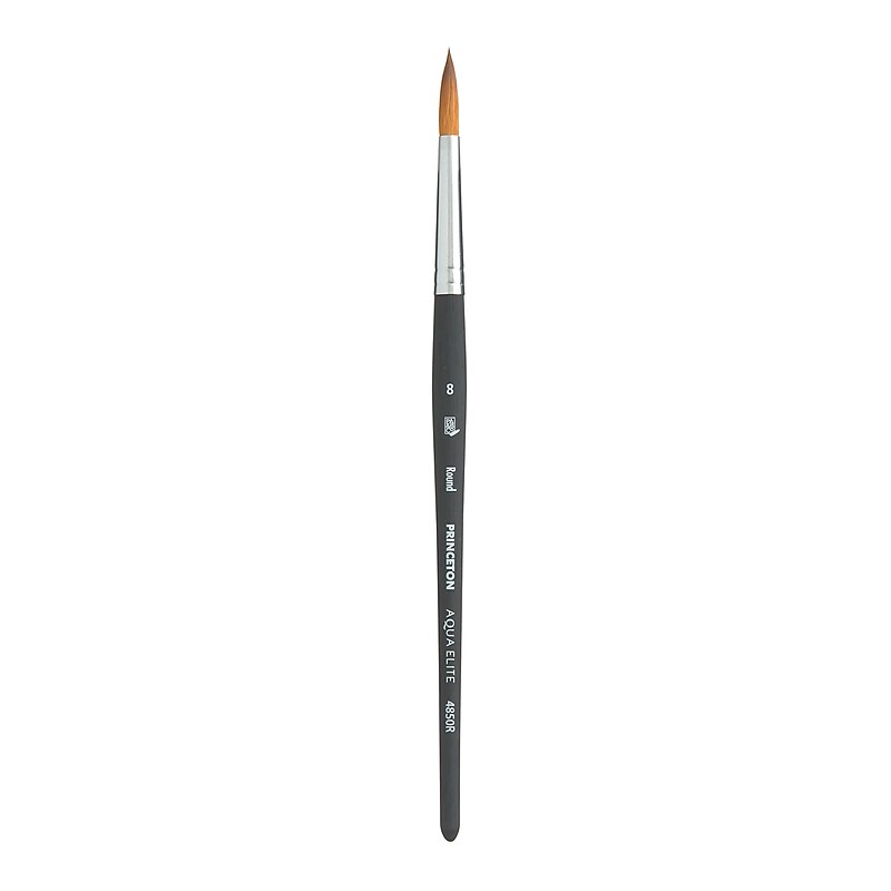 Princeton Aqua Elite Short Handle Watercolor Synthetic Round Brush (PBXP4850R8) image 1