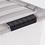 Iris 53 Quart Stack and Pull Plastic Latching Storage Bin, Clear (500211)~#|#~BA197E5D-2E5B-4D8F-9F9FEA63BFAFA4C1_sc7