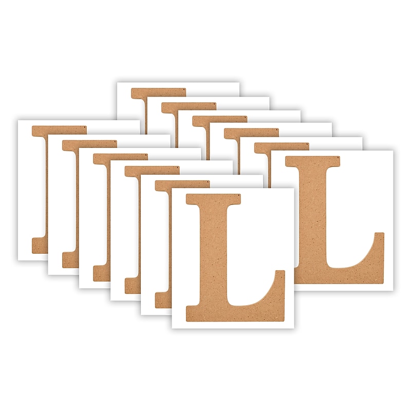 Plaid MDF Letters, 5", Brown Oxide, 12/Pack (PDE63565-12) image 1