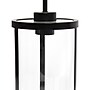 Lalia Home 1-Light 9.25" Farmhouse Hanging Cylindrical Clear Glass LED Pendant Fixture with Accents, Black (LHP-3002-BK)~#|#~BA1DF33D-9B84-4A20-8A86F59581014156_sc7
