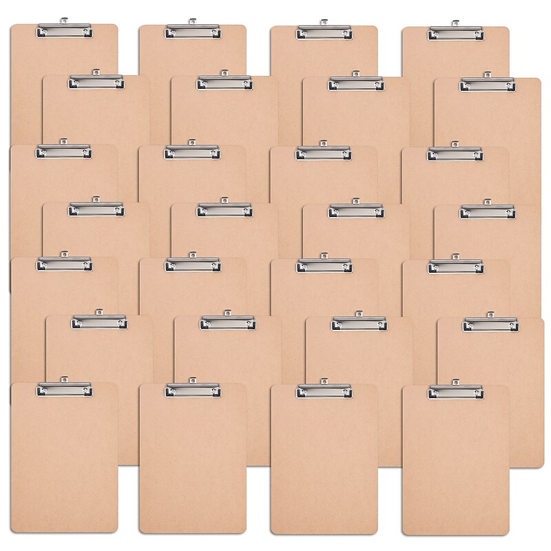 Staples® Hardboard Clipboard, Letter Size, Natural Brown, 24/Pack image 1