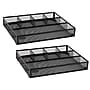 Mind Reader 6-Compartment Metal Drawer Organizer, Black, 2/Set (2DEER-BLK)~#|#~BA266096-1F5E-48B3-A2CDF8A020B9FE59_sc7