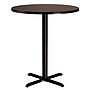 NPS CT Series 36" Round 42" Height Cafe Table, X Base, Black Frame/Mahogany Top (CT13636XBPBTMMY)~#|#~BA27EC1B-6C51-49A8-AA238F0CEFC57659_sc7