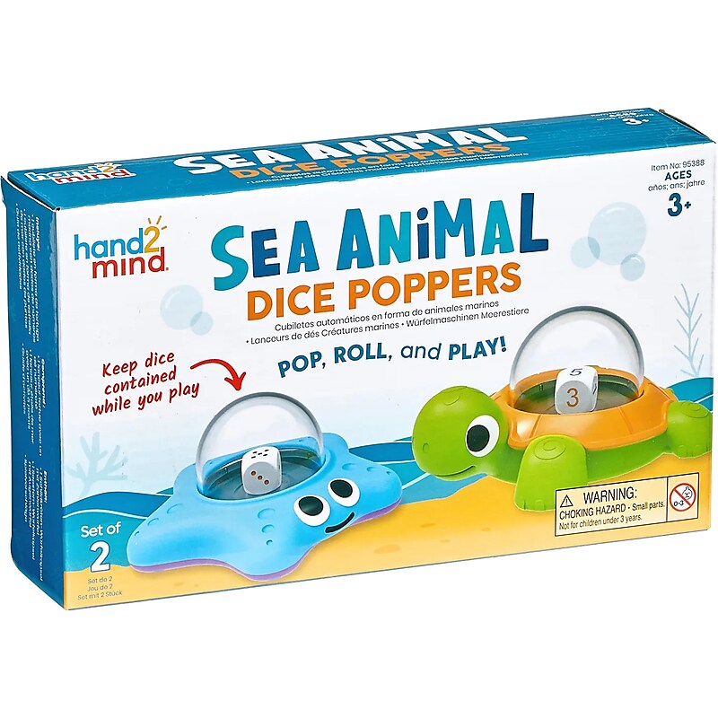 hand2mind Sea Animal Dice Poppers (95388) image 1