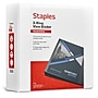 Staples 3" 3-Ring View Binder, D-Ring, White (55413/26450)~#|#~BA30856B-8D51-455F-97449E2CDCBA14D2_sc7