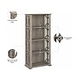 Bush Furniture Homestead 66"H 4-Shelf Bookcase with Adjustable Shelves, Driftwood Gray Laminated Wood (HOB166DG-03)~#|#~BA336801-F8F5-4E73-A004F821119204F4_sc7