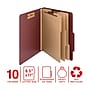 Staples Heavy Duty Pressboard Classification Folder, 3-Dividers, 3" Expansion, Letter Size, Brick Red, 10/Pack (ST62742)~#|#~BA373A4D-C8FB-490F-83E4E40A7FF987A6_sc7
