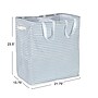 Household Essentials Collapsible 2-Section Hamper, Cotton, Blue/White (HE1161)~#|#~BA40E815-7A95-4218-B56578D7924351B7_sc7
