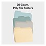 Smead SuperTab File Folder, 1/3-Cut Tab, Letter Size, Assorted Colors, 20/Pack (10521)~#|#~BA4D85D0-3F23-450E-B411E4AFF4E2C1C0_sc7
