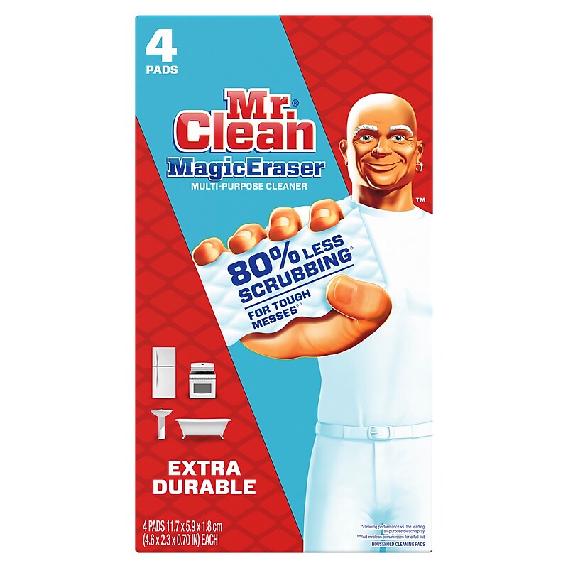 Mr. Clean Magic Eraser Extra Durable White Scouring Pad, 4/Pack (82038) image 1