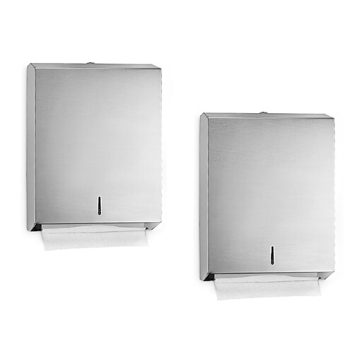 Alpine Industries Centerpull Paper Towel Dispenser, Stainless Steel, 2
