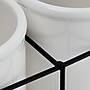 Storied Home 4.25" 3-Piece Ceramic Storage Crocks with Black Metal Holder, White (DA6834)~#|#~BA58FB78-8613-478F-B3A5B41ABC78A7A1_sc7