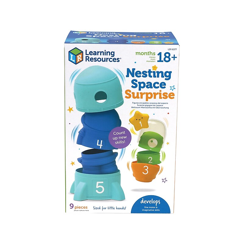 Learning Resources Space Surprise Nesting Toys, 5/Set (LER6377) image 1