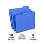 Staples Reinforced File Folders, 1/3-Cut Tab, Letter Size, Blue, 100/Box (ST508911-CC)~#|#~BA5F53D8-EF95-47E9-B7C09840404D867C_sc7