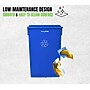 Alpine Industries Polypropylene Recycling Bin and Dolly, 23 Gallon, Blue (ALP477-R-BLU-PKD)~#|#~BA5F7704-6B6D-49F6-A9385B81F0E065EA_sc7