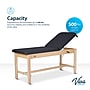 Aristo Wood Physician Exam Table with Adjustable Backrest, Paper Cutter, and Holder, 500lbs. Capacity, Black (ADI996-HBF-BLK)~#|#~BA626470-FBF4-4959-A946B960E8B660E1_sc7