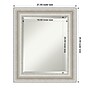 Amanti Art Parlor Silver Frame Wall Mirror, 25.5" x 21.5" (A42674593015)~#|#~BA684709-44A5-4453-99D26FCB25F559E0_sc7