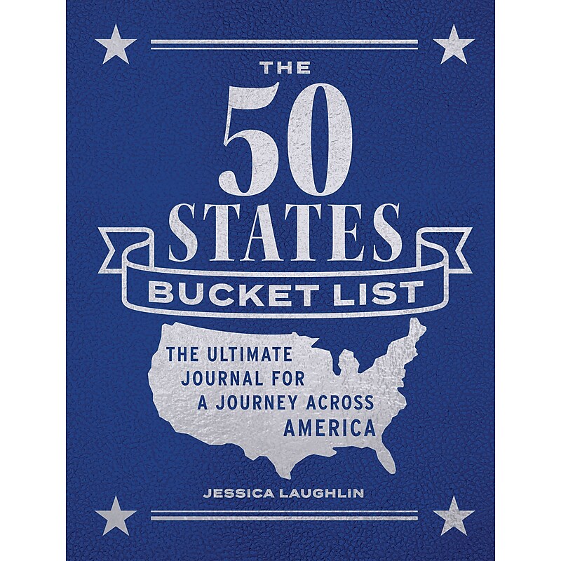 Quarto The 50 States Bucket List Guided Journal, 6.6" x 8.65", Blue, 176 Pages (9780760388495) image 1