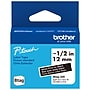 Brother P-touch Btag Label Tape, 1/2" x 13.1' (12mm x 4m), White on Black (BTAG335)~#|#~BA6E3644-7210-46D2-9F17D3C859BF8084_sc7
