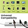 GoGreen Power 6' Metal Surge Protector, 7 Outlets, White (GG-17636)~#|#~BA738425-4C5F-45F0-8E73D811F6708259_sc7