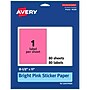 Avery Laser/Inkjet Rectangle Multipurpose Labels, 8.5" x 11", Bright Pink, 80/Box (94269)~#|#~BA753DE8-CDFC-4E07-B90210F886EB177A_sc7