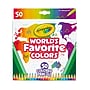 Crayola World's Favorite Colors Colored Pencils, Assorted Colors, 50/Pack (68-7514)~#|#~BA75A2E9-DF43-4FEF-B89F4EEDDD1D3AD3_sc7