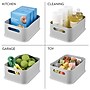 iDESIGN Small Stackable Plastic Storage Bin, Gray (08582)~#|#~BA7810D4-CEC8-4154-93E179878F03EA06_sc7