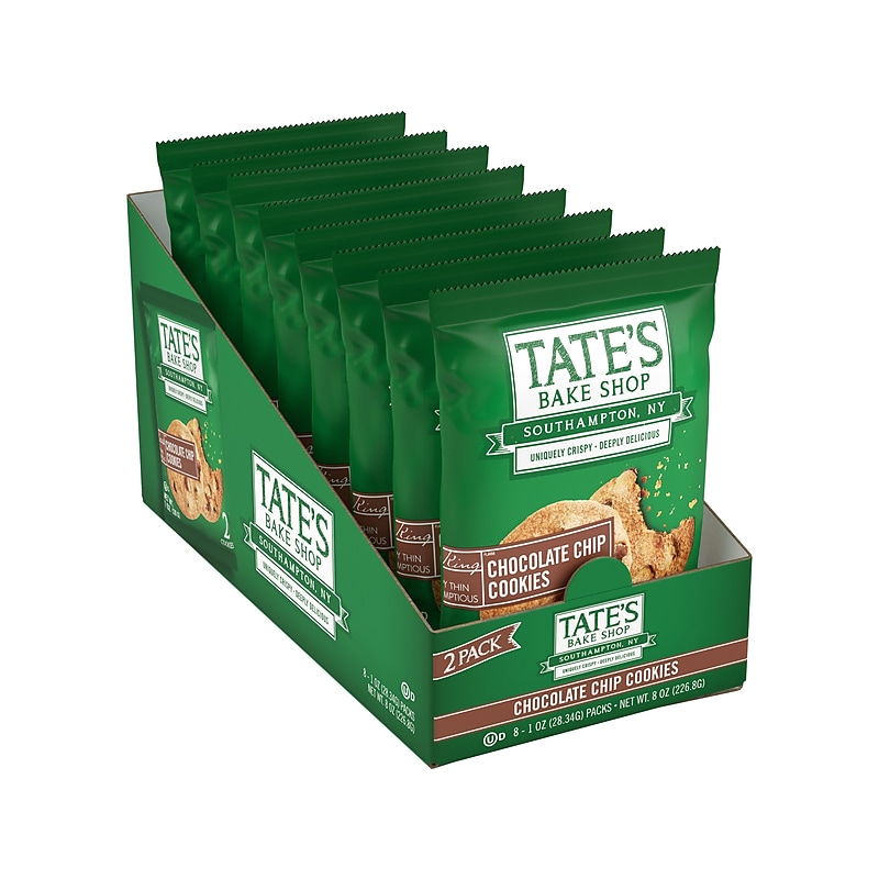 Tate's Bake Shop Chocolate Chip Cookies, 1 oz, 32/Carton (TBS07134) image 1