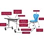 Luxor 29"W Height-Adjustable Trapezoid Student Desk with Drawer, White/Black (MBS-DESK)~#|#~BA883240-5926-442A-B3947D9DB7209BCD_sc7