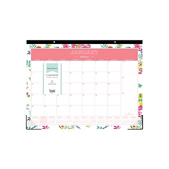 2024 Blue Sky Day Designer Peyton White 22" x 17" Monthly Desk Pad Calendar (103631-24)